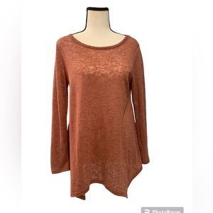 Bobeau | light weight long sleeve asymmetrical sweater